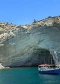 On the water off the island of Milos, Greece – photographic wall art print
