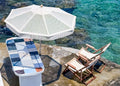 Waterside table in Mandrakia, Milos, Greece – photographic wall art print