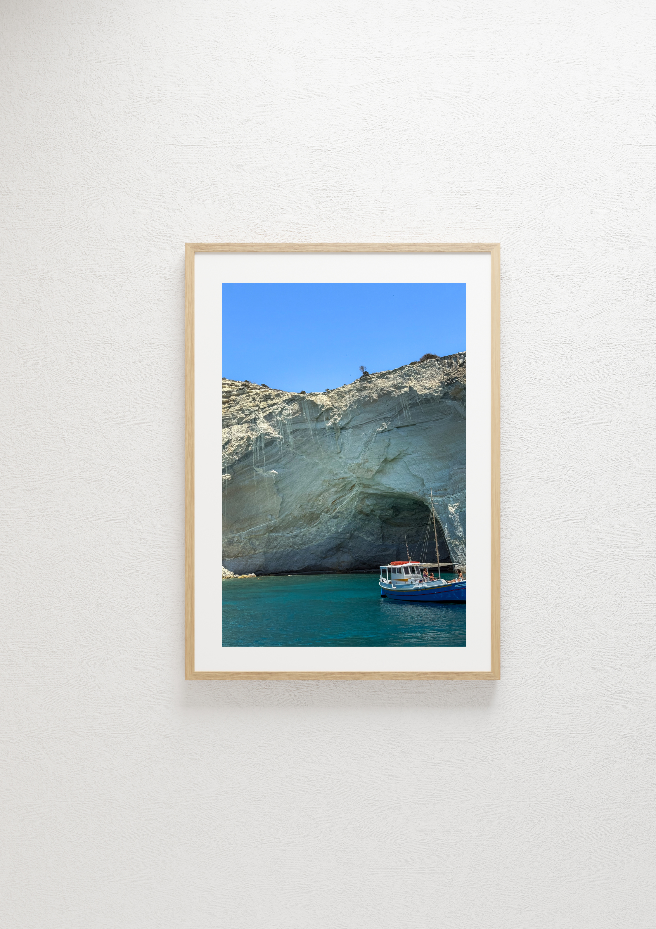 On the water off the island of Milos, Greece – photographic wall art print