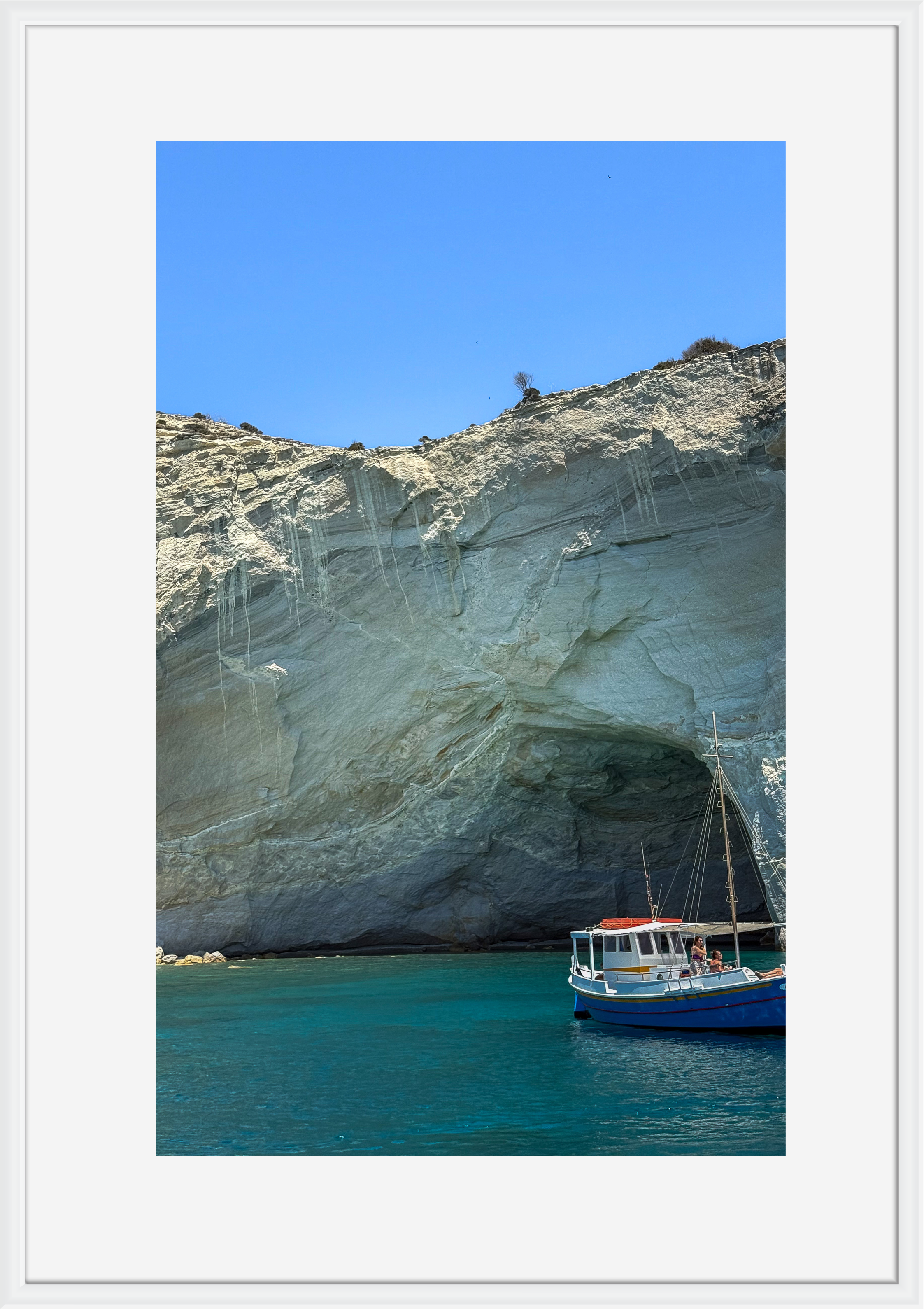 On the water off the island of Milos, Greece – photographic wall art print