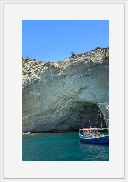 On the water off the island of Milos, Greece – photographic wall art print