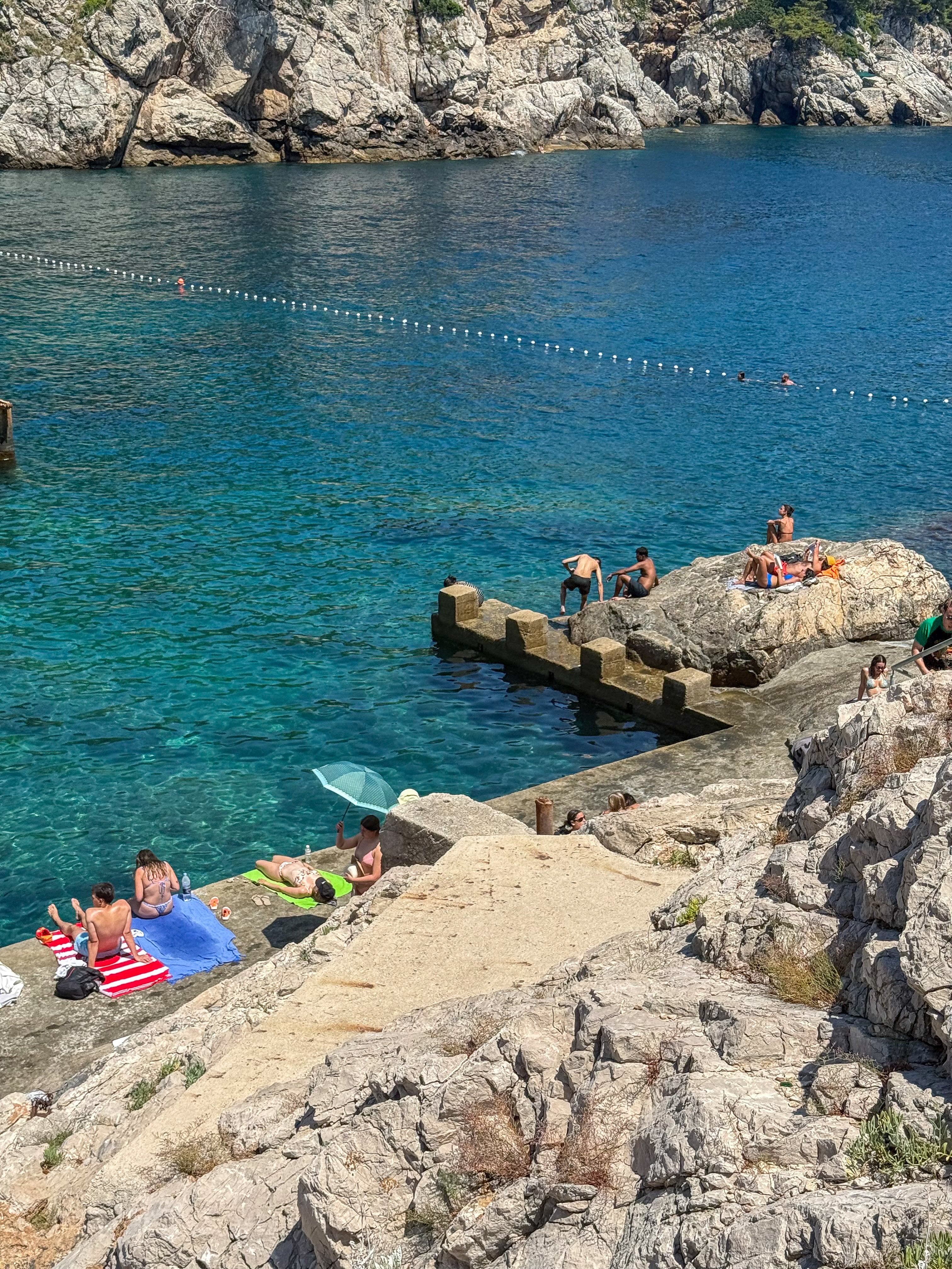 Blue Adriatic coastline at Dubrovnik, Croatia – photographic wall art print