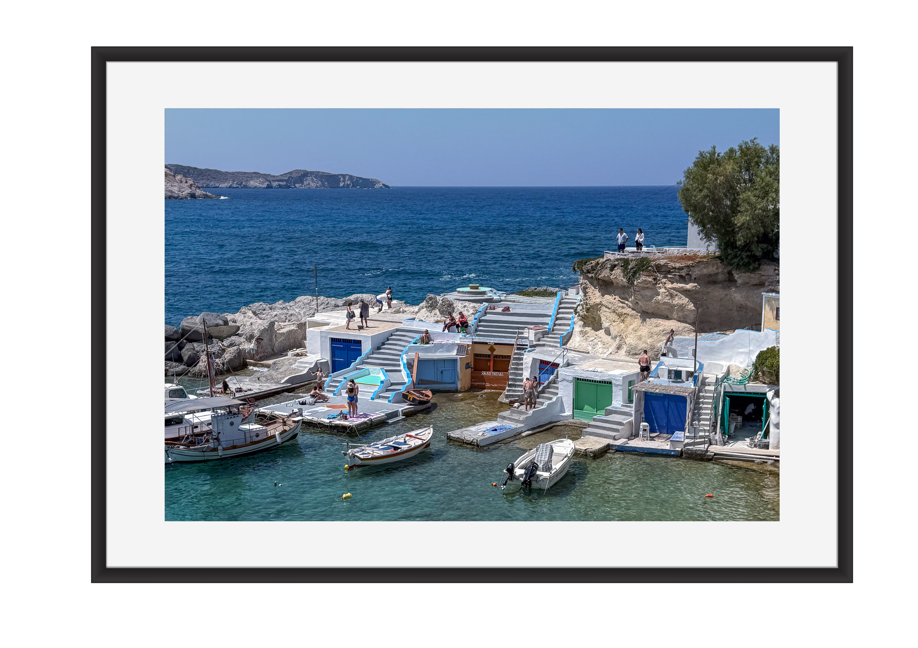 Boat houses of Mandrakia fishing village, Milos – photographic wall art print