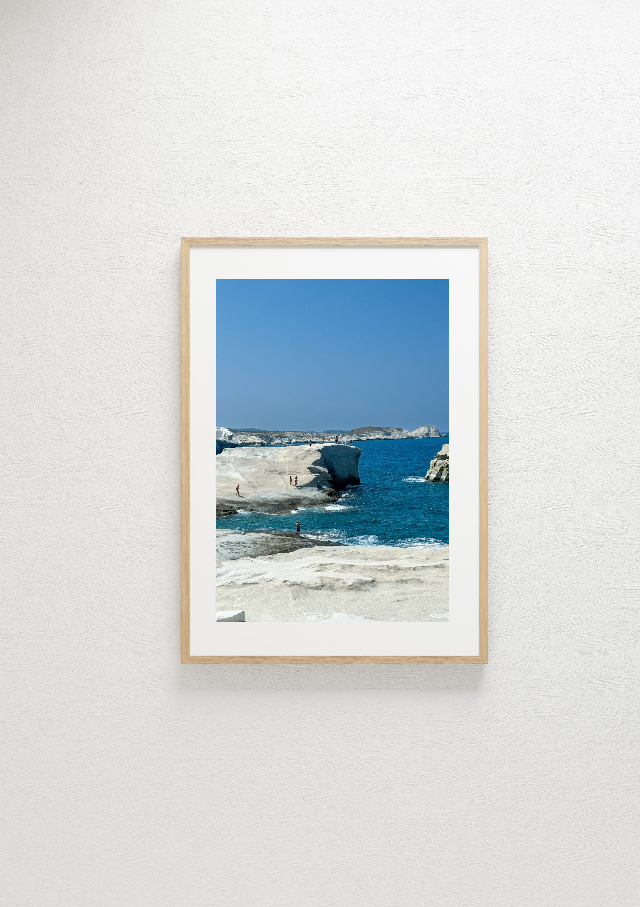 Cliff jumping at Sarakiniko Beach, Milos – photographic wall art print