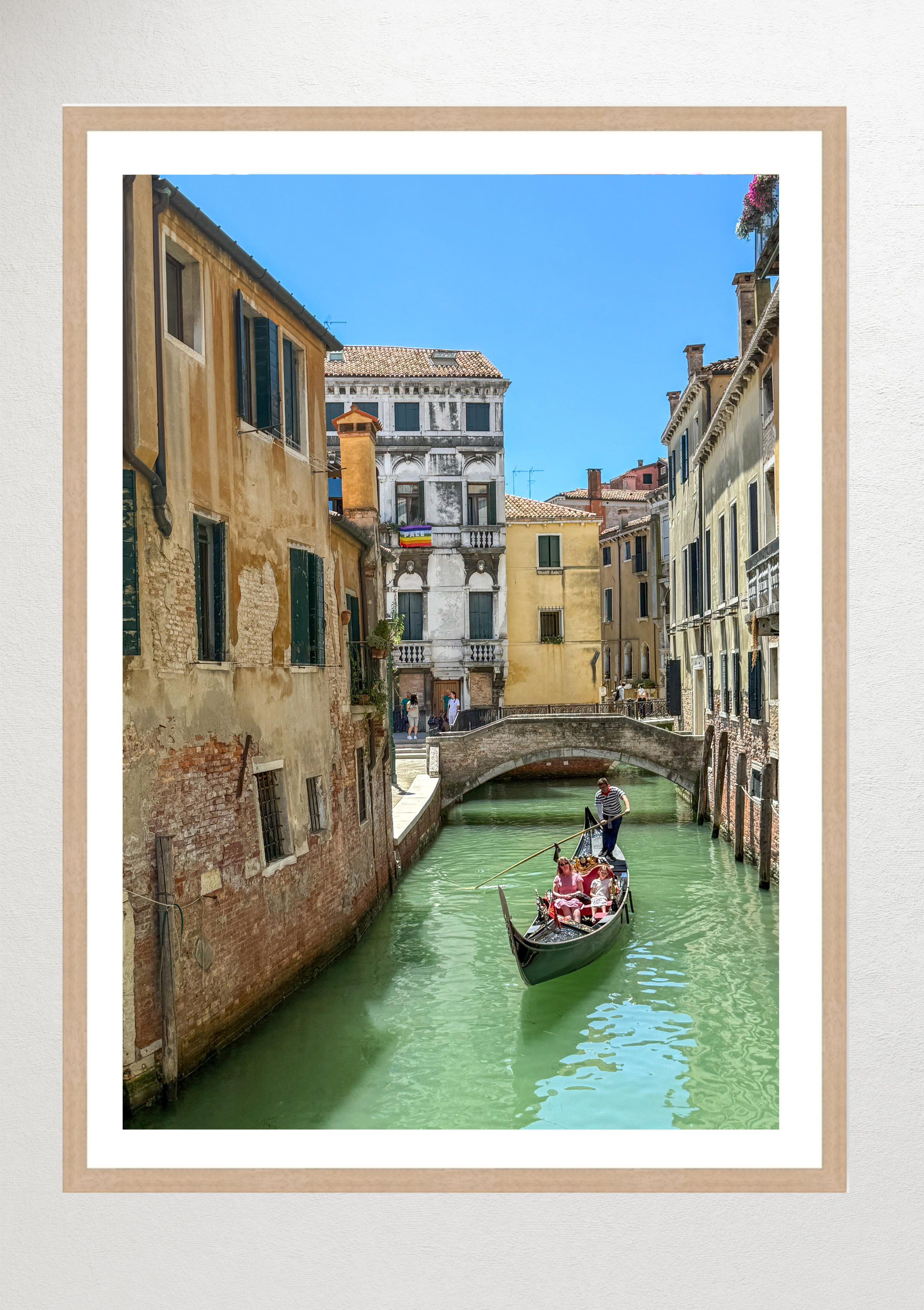 Gondola on the canals of Venice, Italy – photographic wall art print