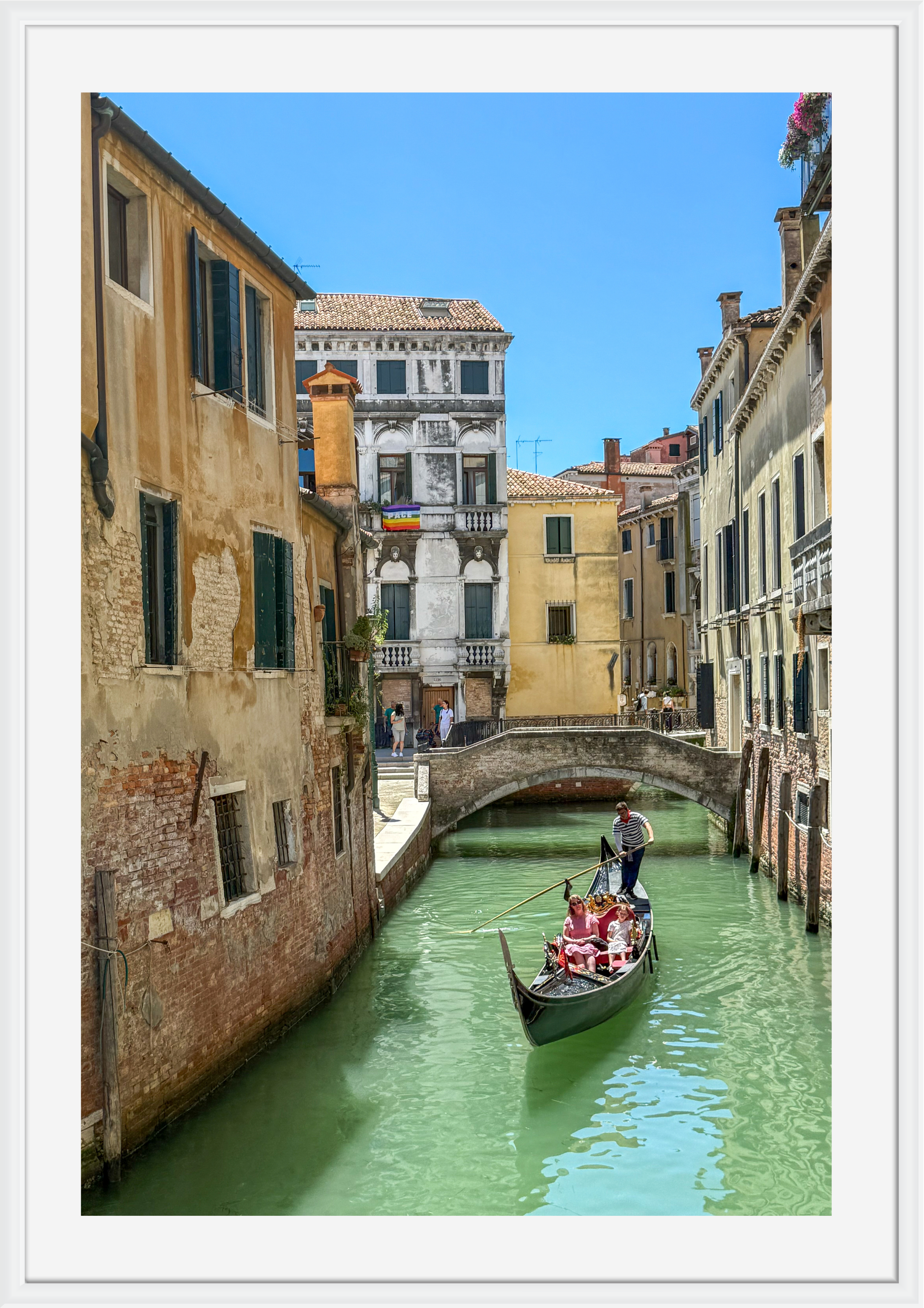 Gondola on the canals of Venice, Italy – photographic wall art print