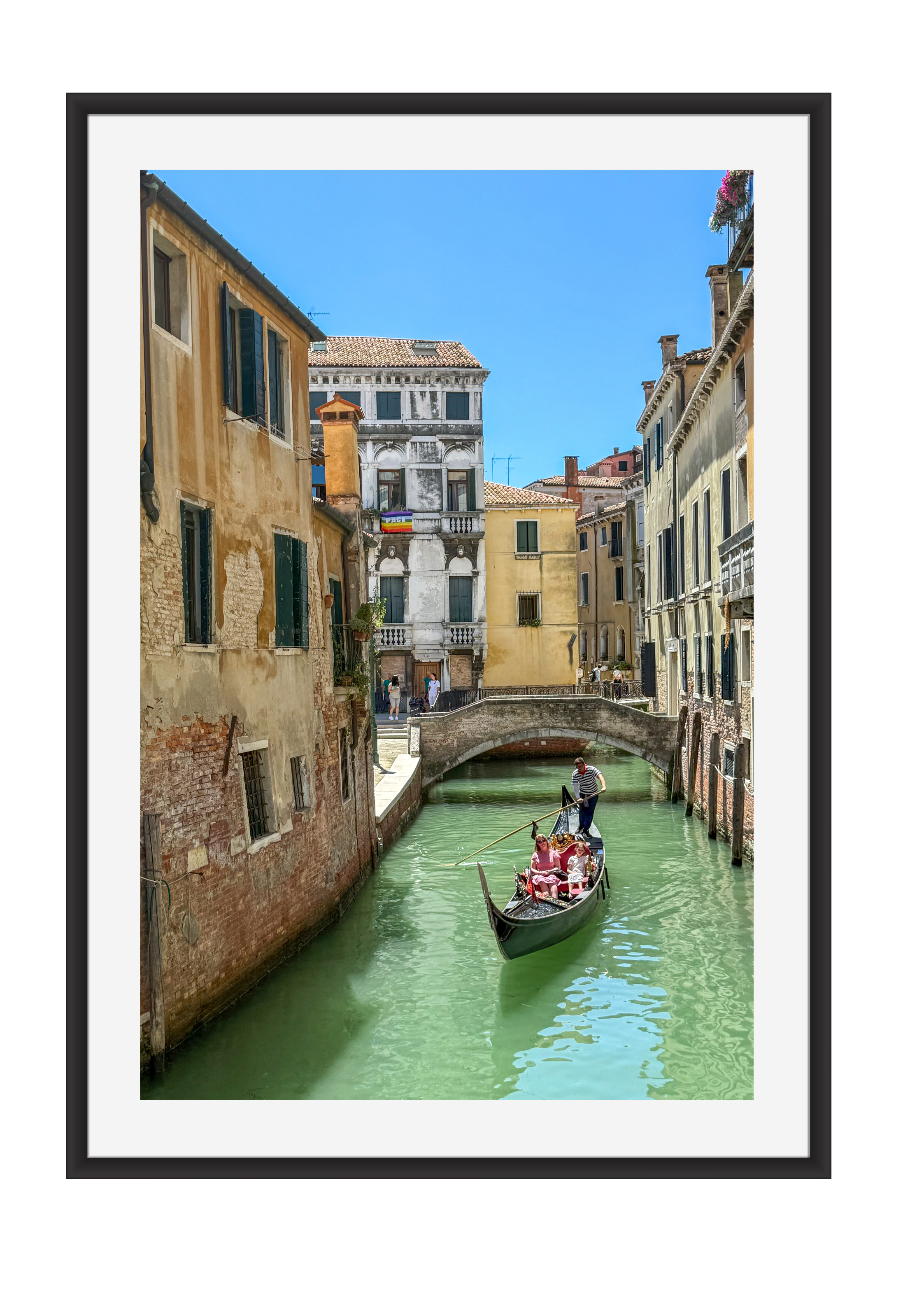 Gondola on the canals of Venice, Italy – photographic wall art print