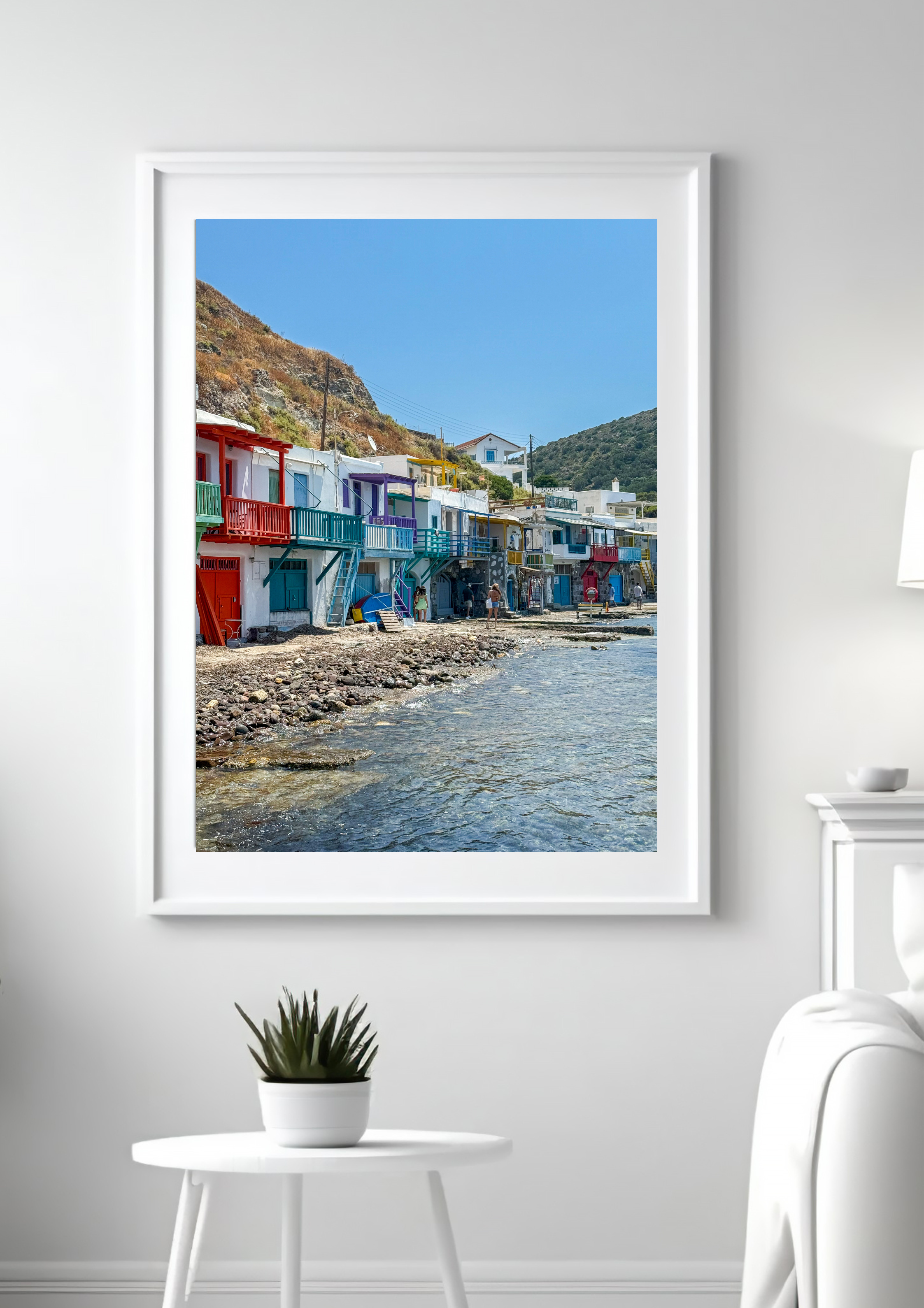 Life by the water on Milos, Greece – photographic wall art print