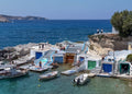 Boat houses of Mandrakia fishing village, Milos – photographic wall art print