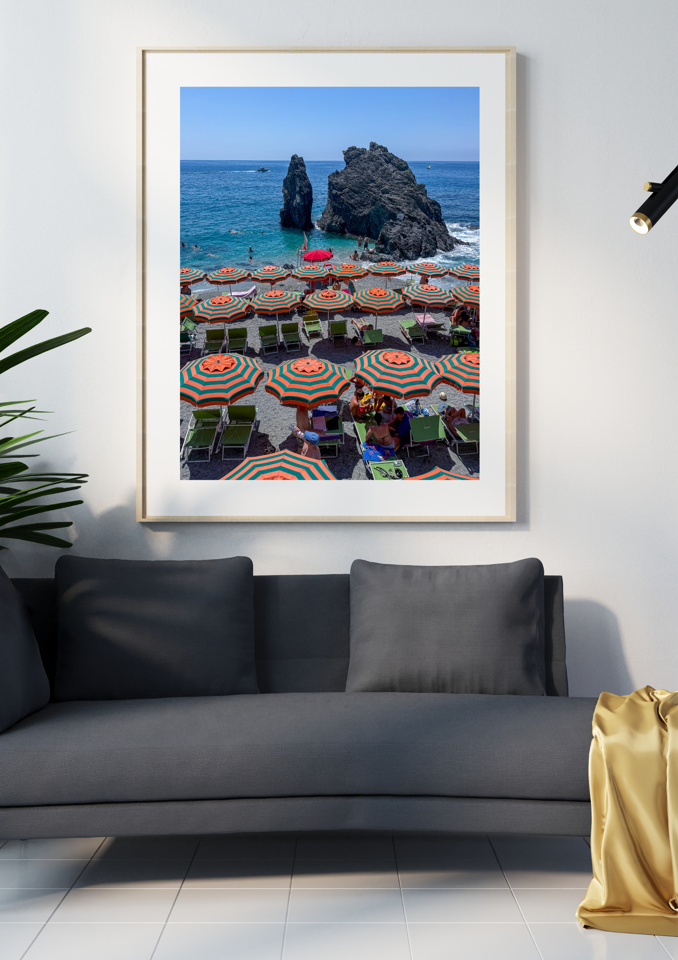 The sea at Monterosso al Mare, Cinque Terre – photographic wall art print