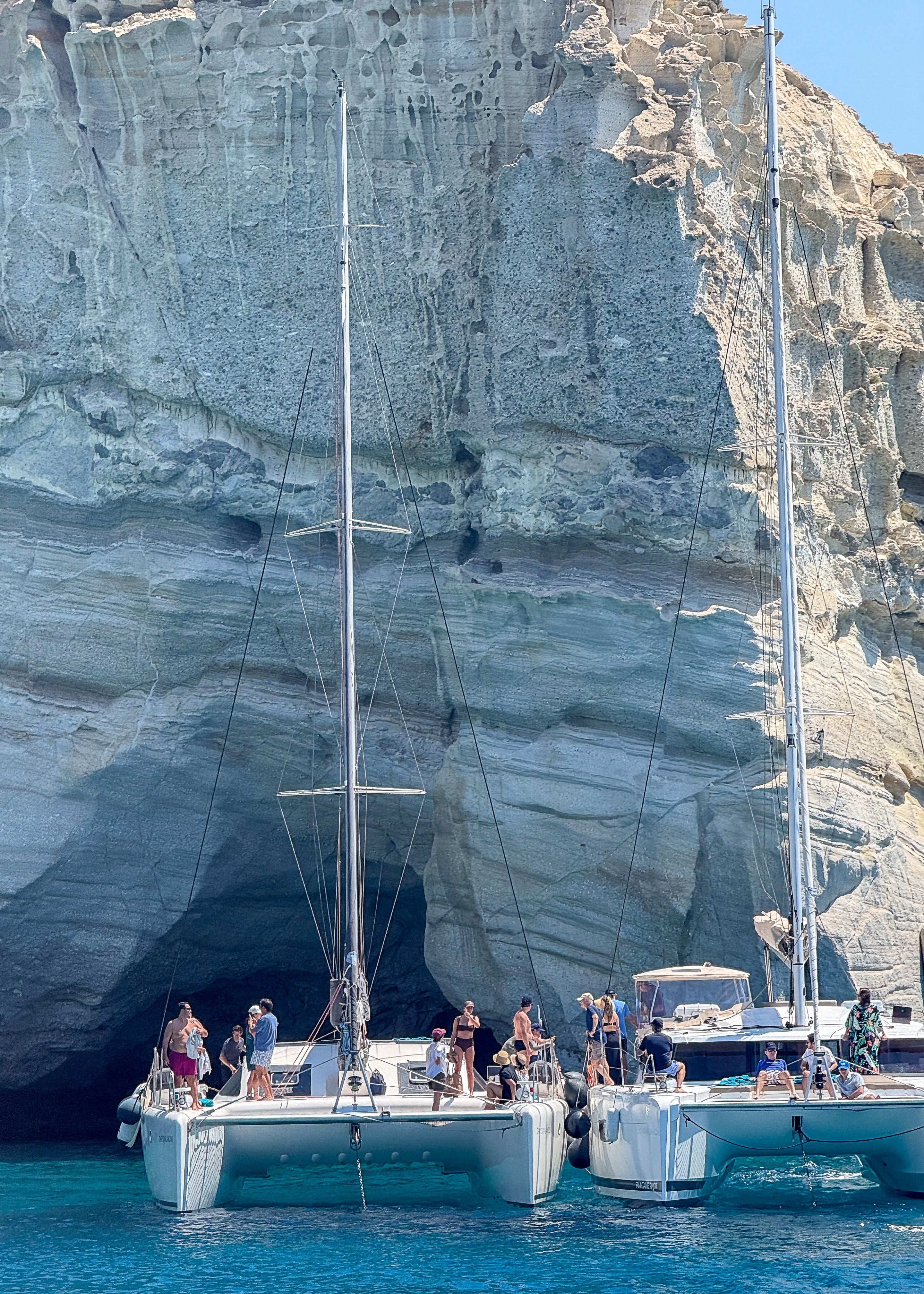 Sailing the coastline of Milos, Greece – photographic wall art print