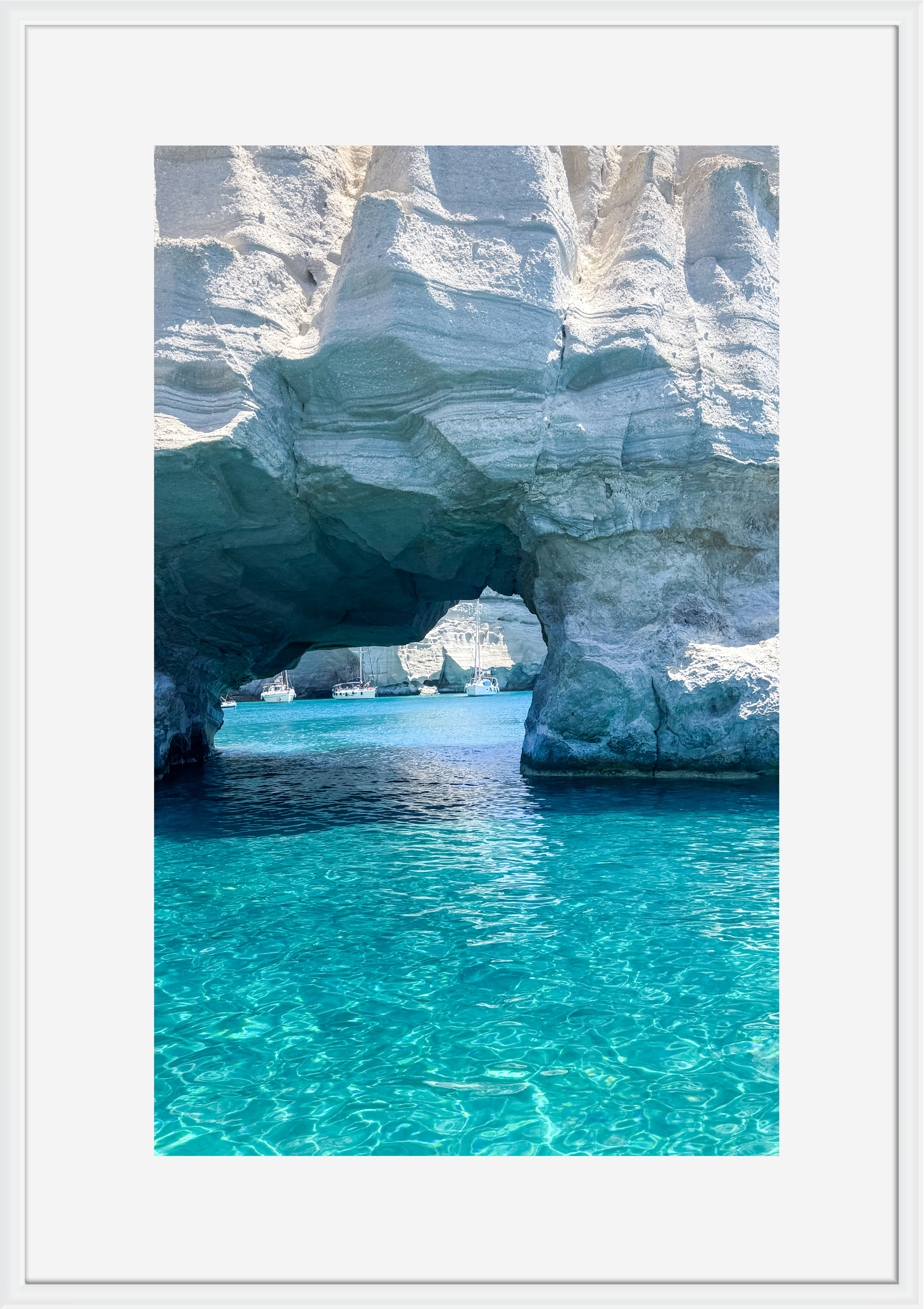 Sailing off the coast of Milos, Greece – photographic wall art print