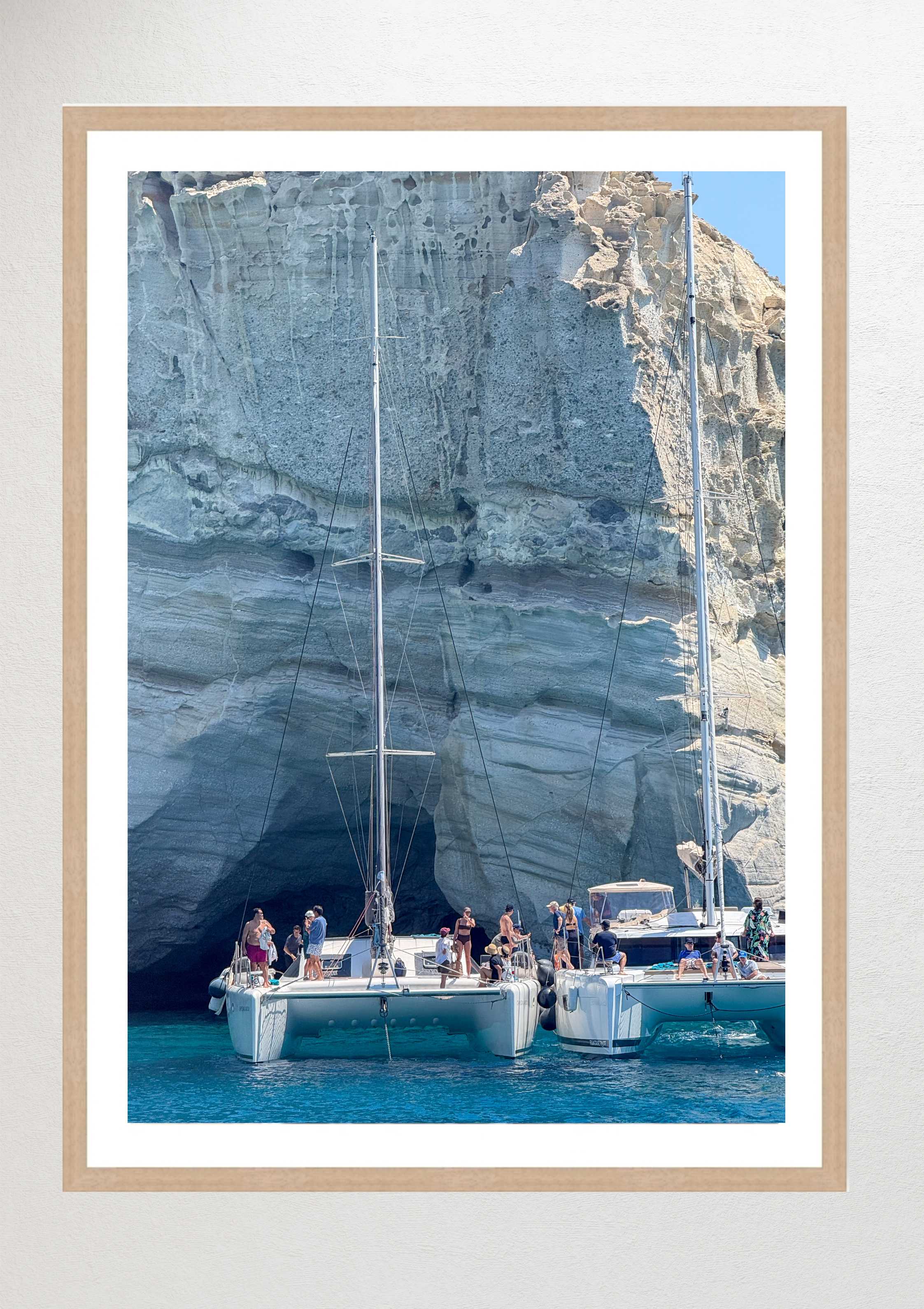 Sailing the coastline of Milos, Greece – photographic wall art print