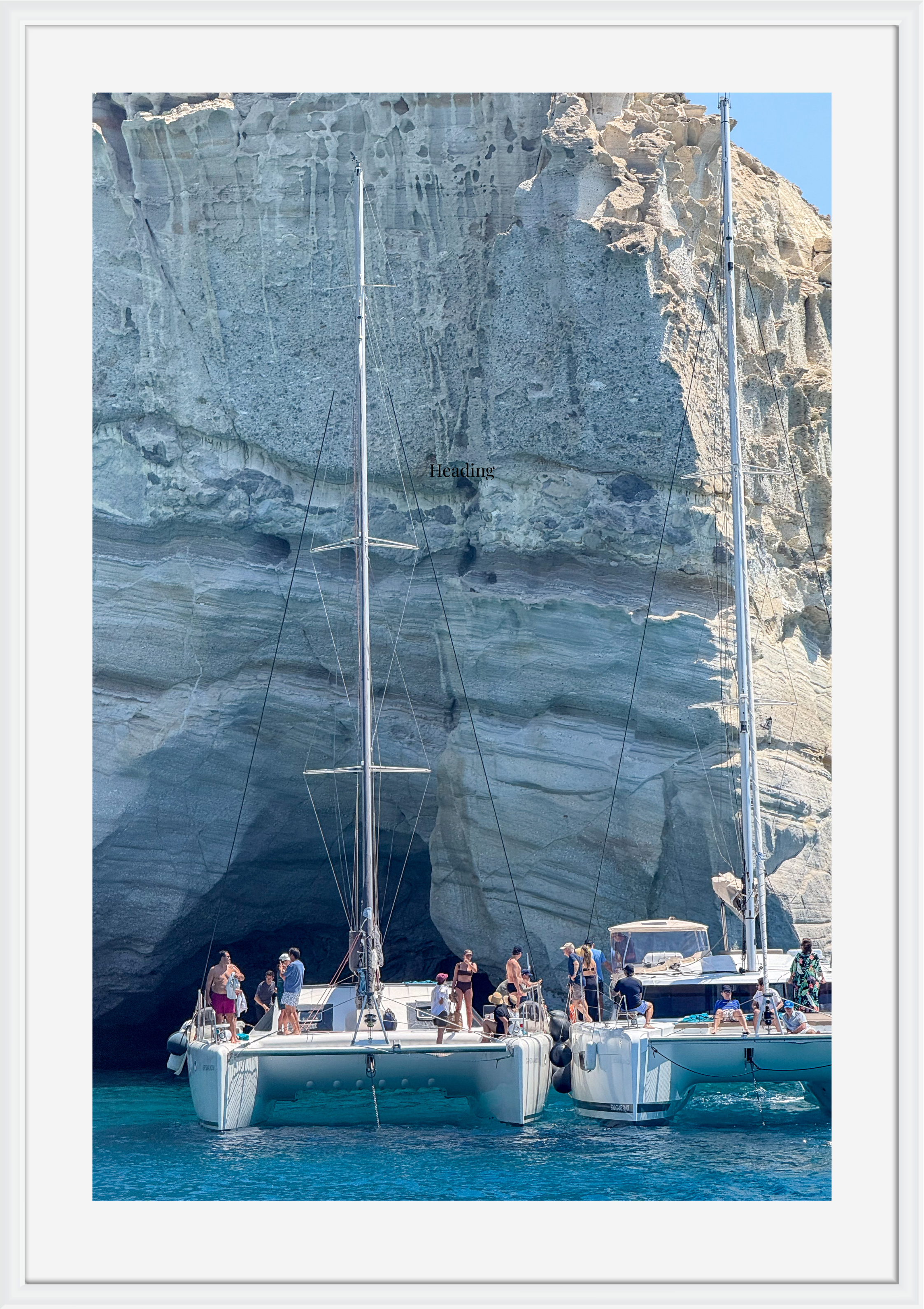 Sailing the coastline of Milos, Greece – photographic wall art print