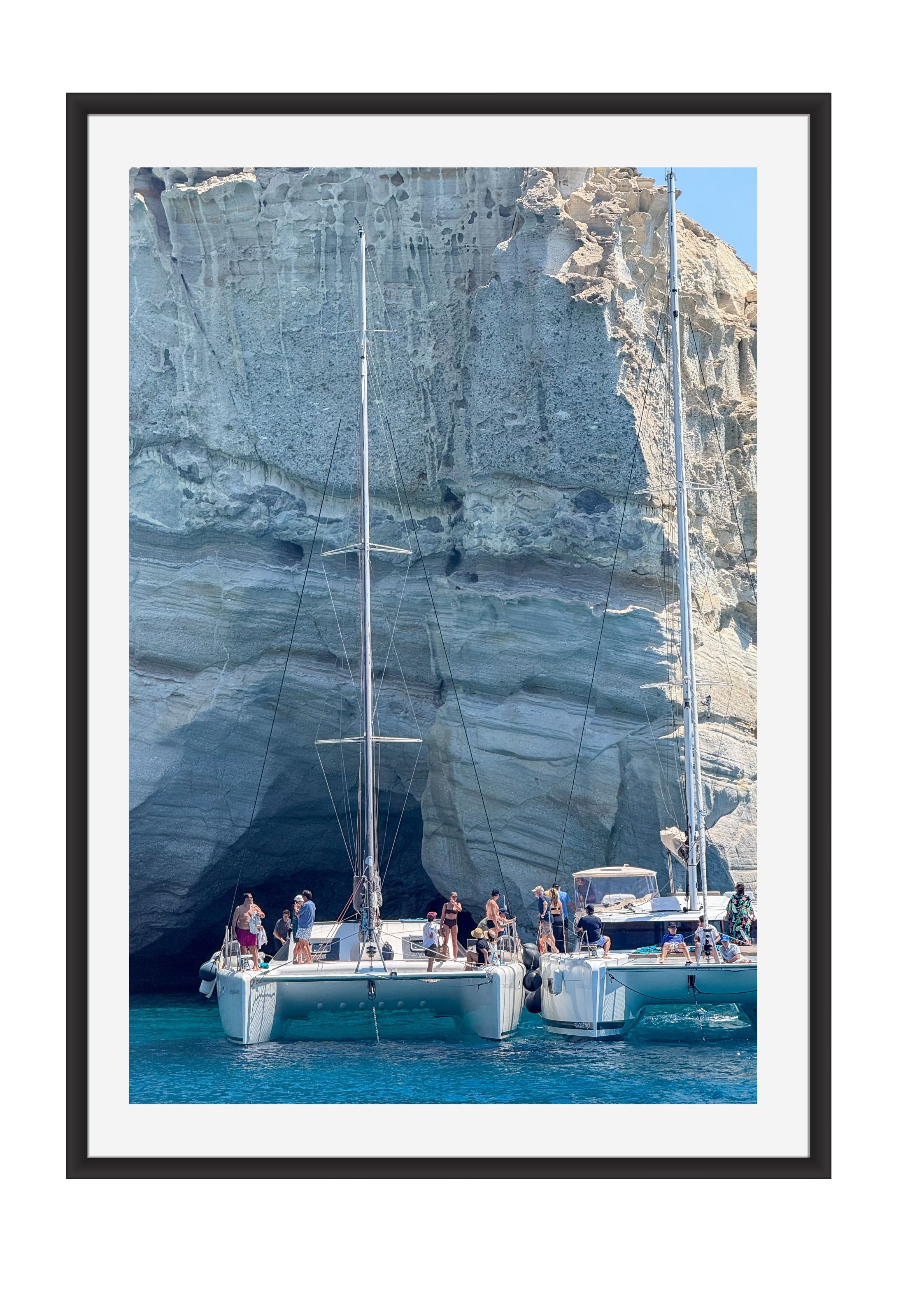 Sailing the coastline of Milos, Greece – photographic wall art print