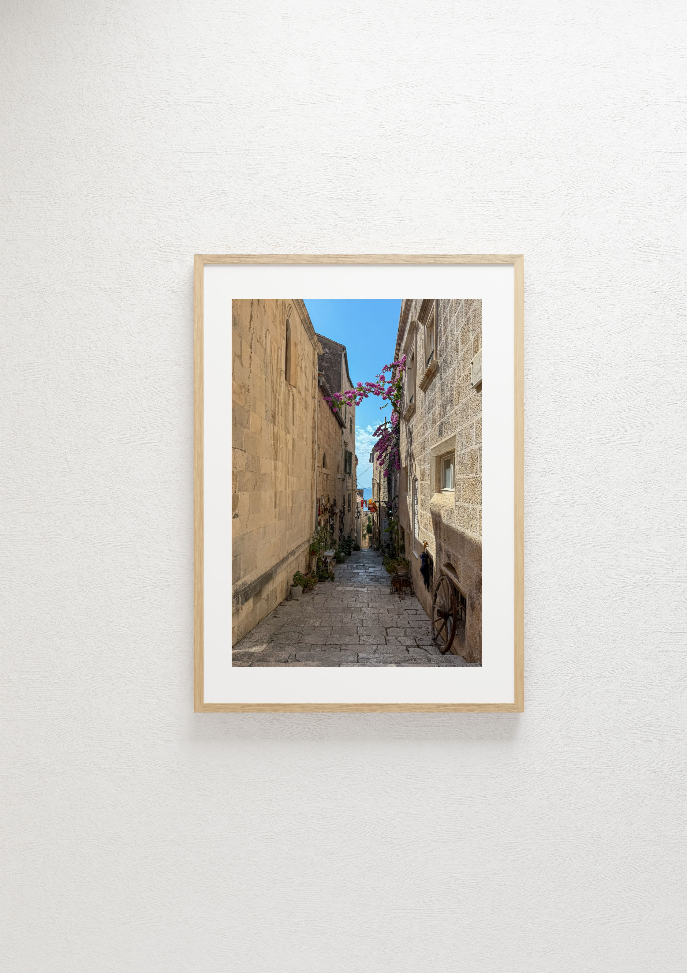 Alley in the old town of Korcula, Croatia – photographic wall art print