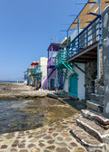 Steps leading into clear water at Klima, Milos – photographic wall art print