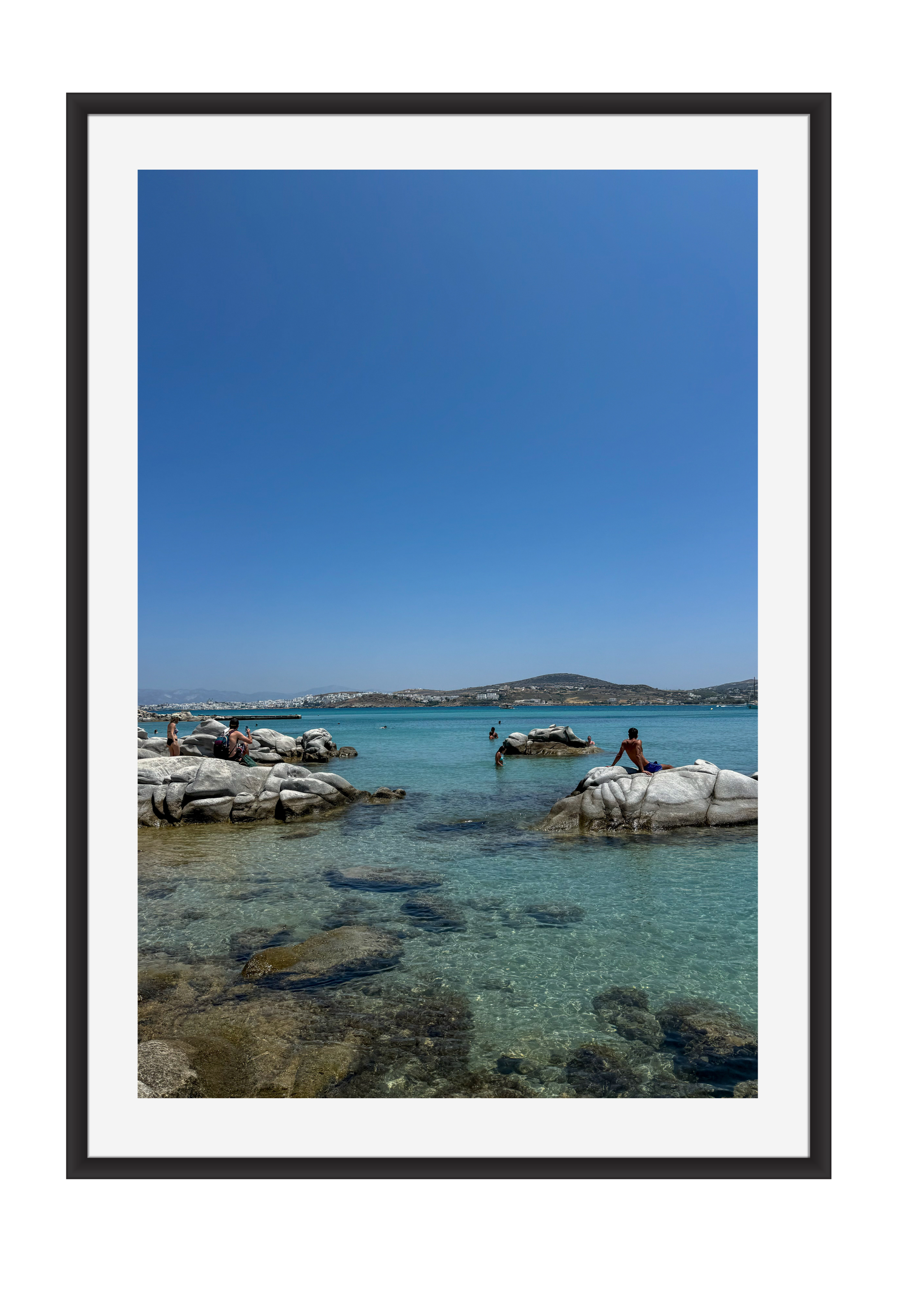 Still water on a summer day at Naousa, Paros – photographic wall art print