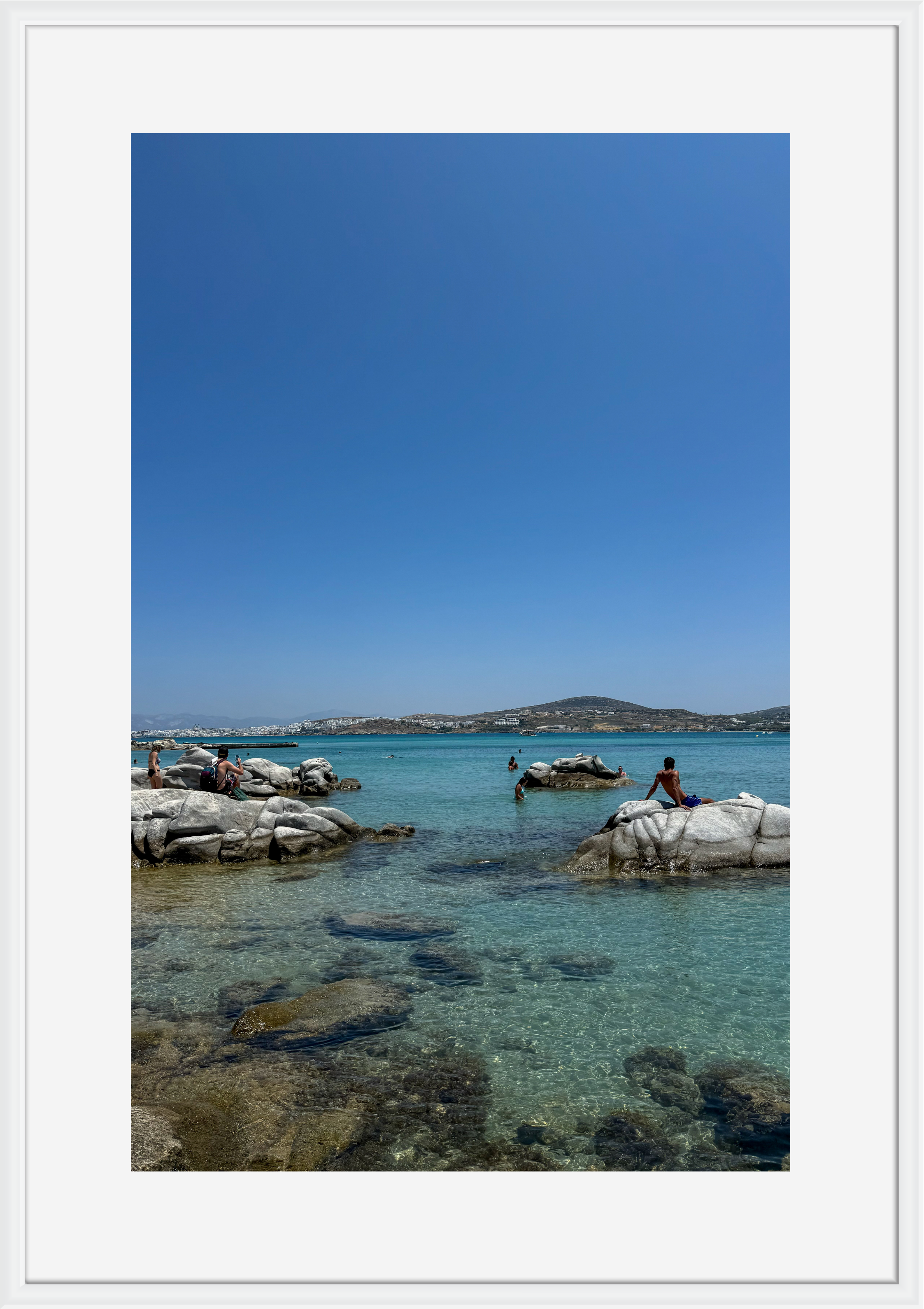 Still water on a summer day at Naousa, Paros – photographic wall art print