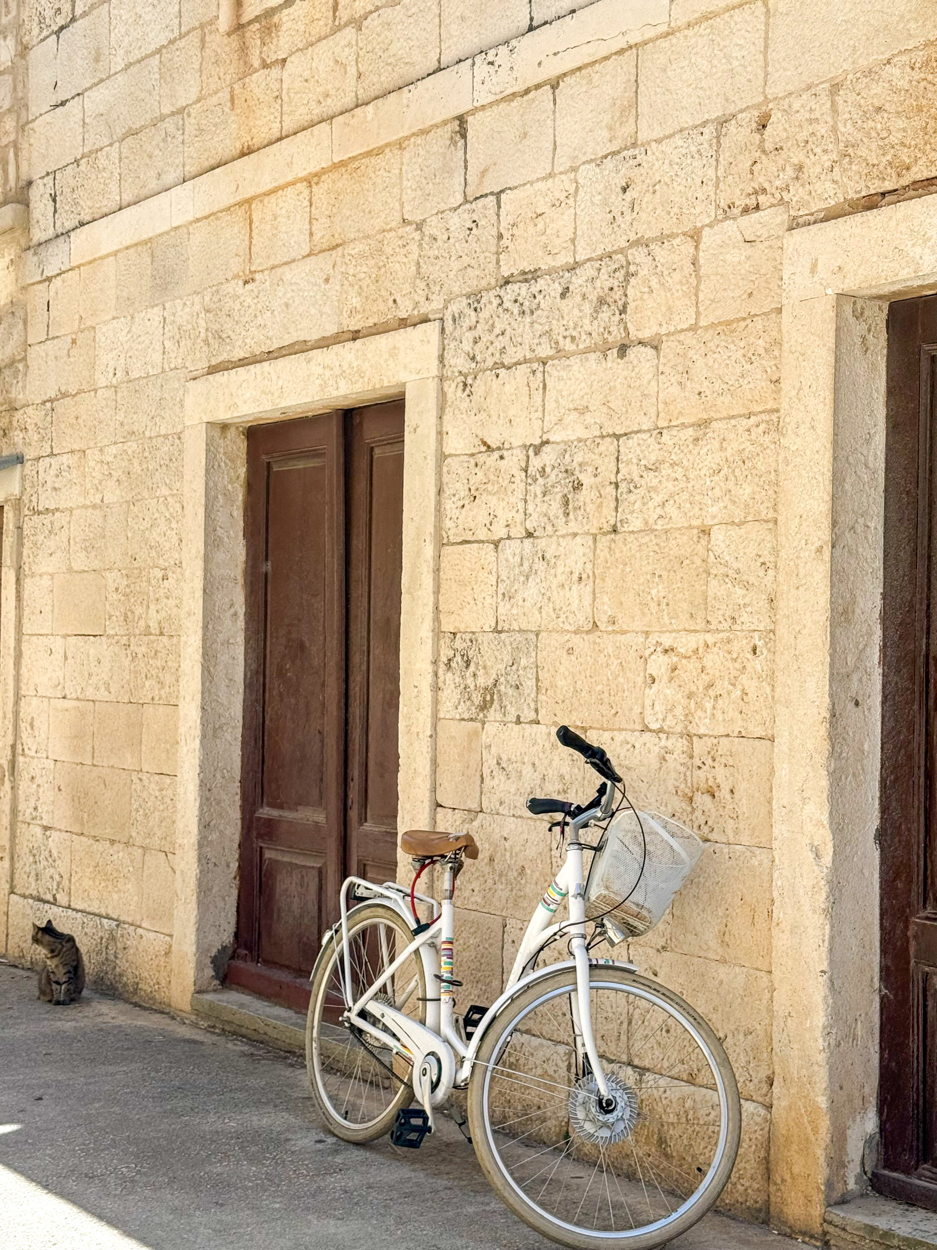 Sunlit walls on the island of Vis, Croatia – photographic wall art print