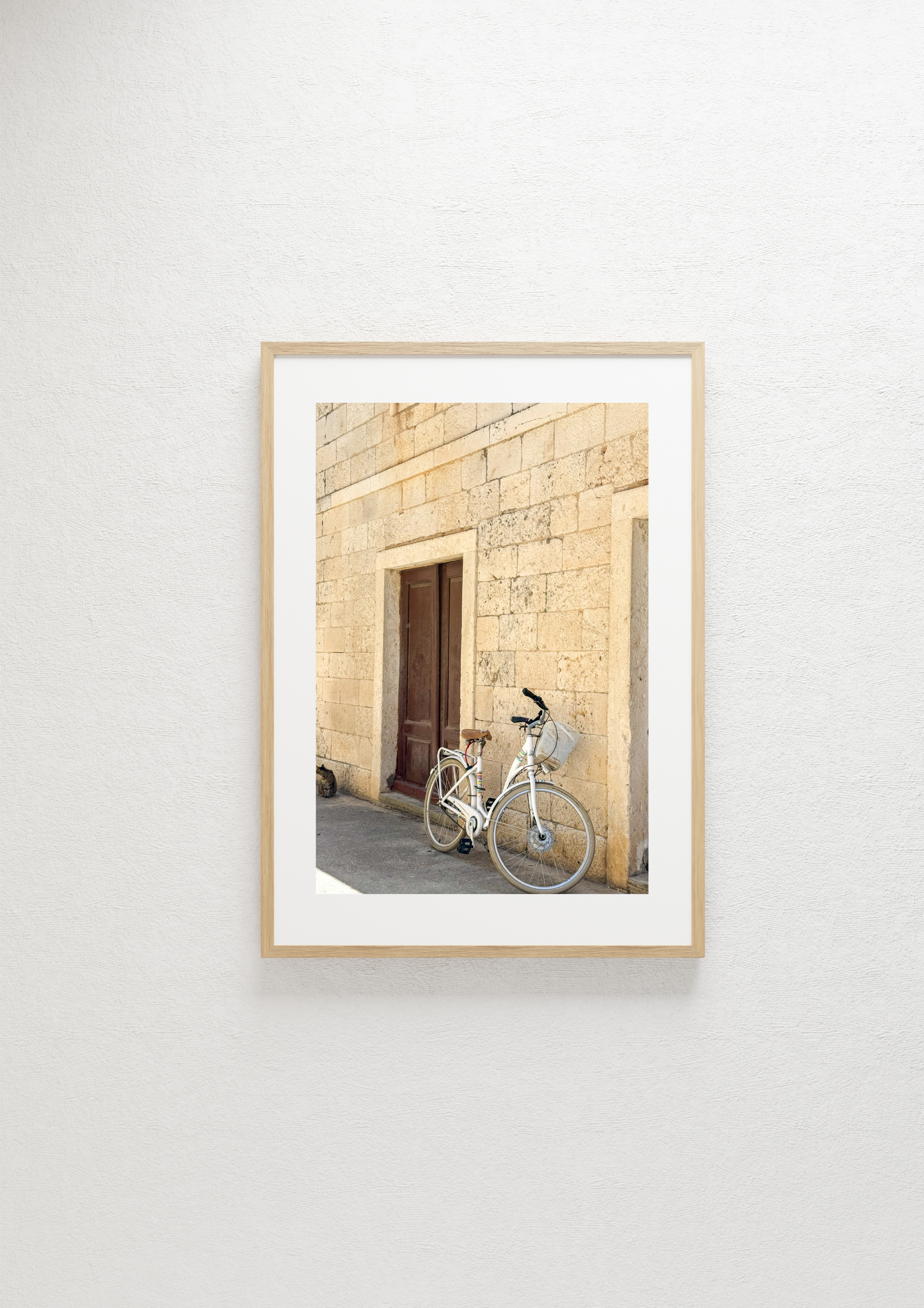 Sunlit walls on the island of Vis, Croatia – photographic wall art print