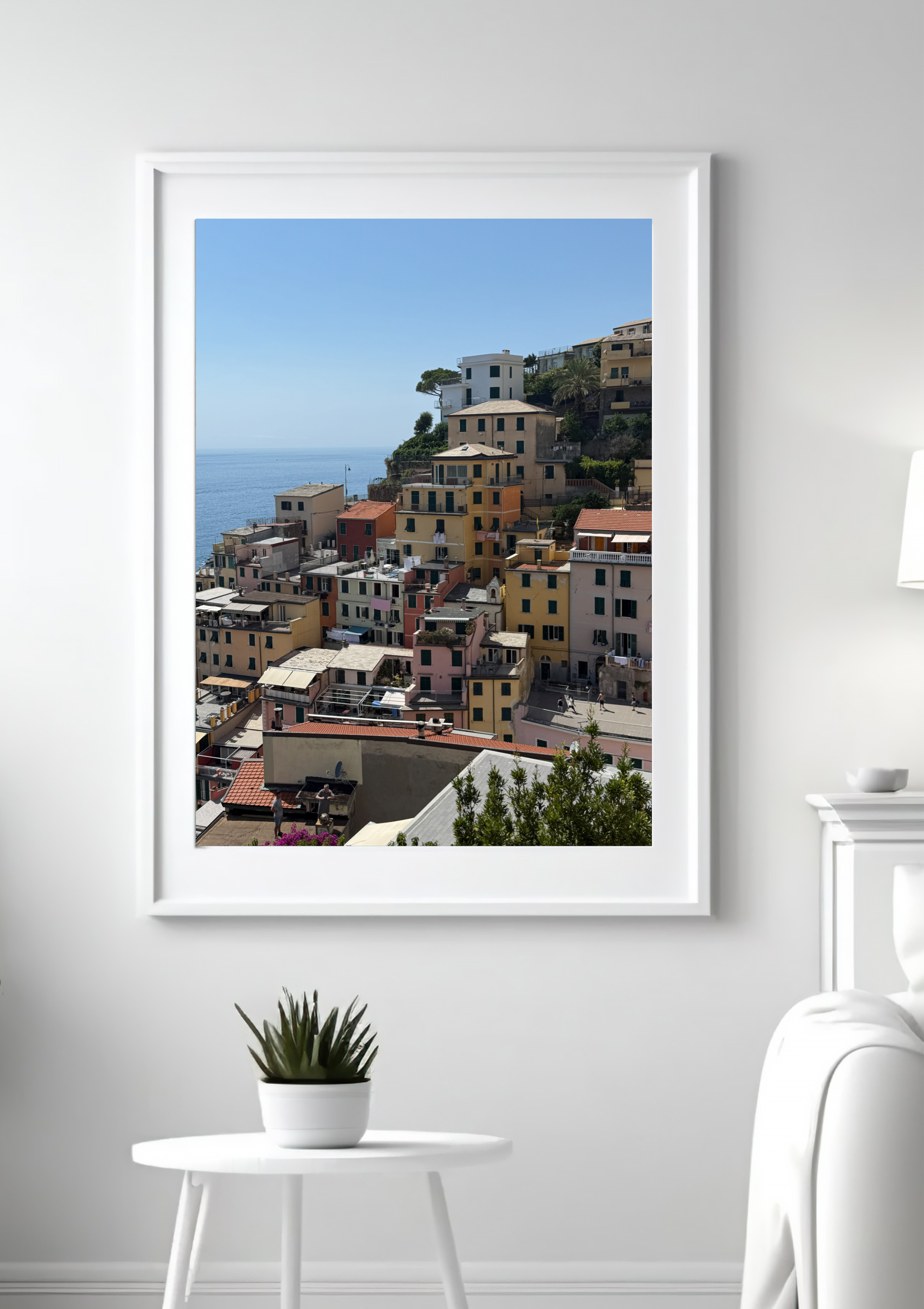 Colourful coastline of the Cinque Terre, Italy – photographic wall art print