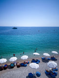 Pebble beach at Himare on the Albanian Riviera – photographic wall art print