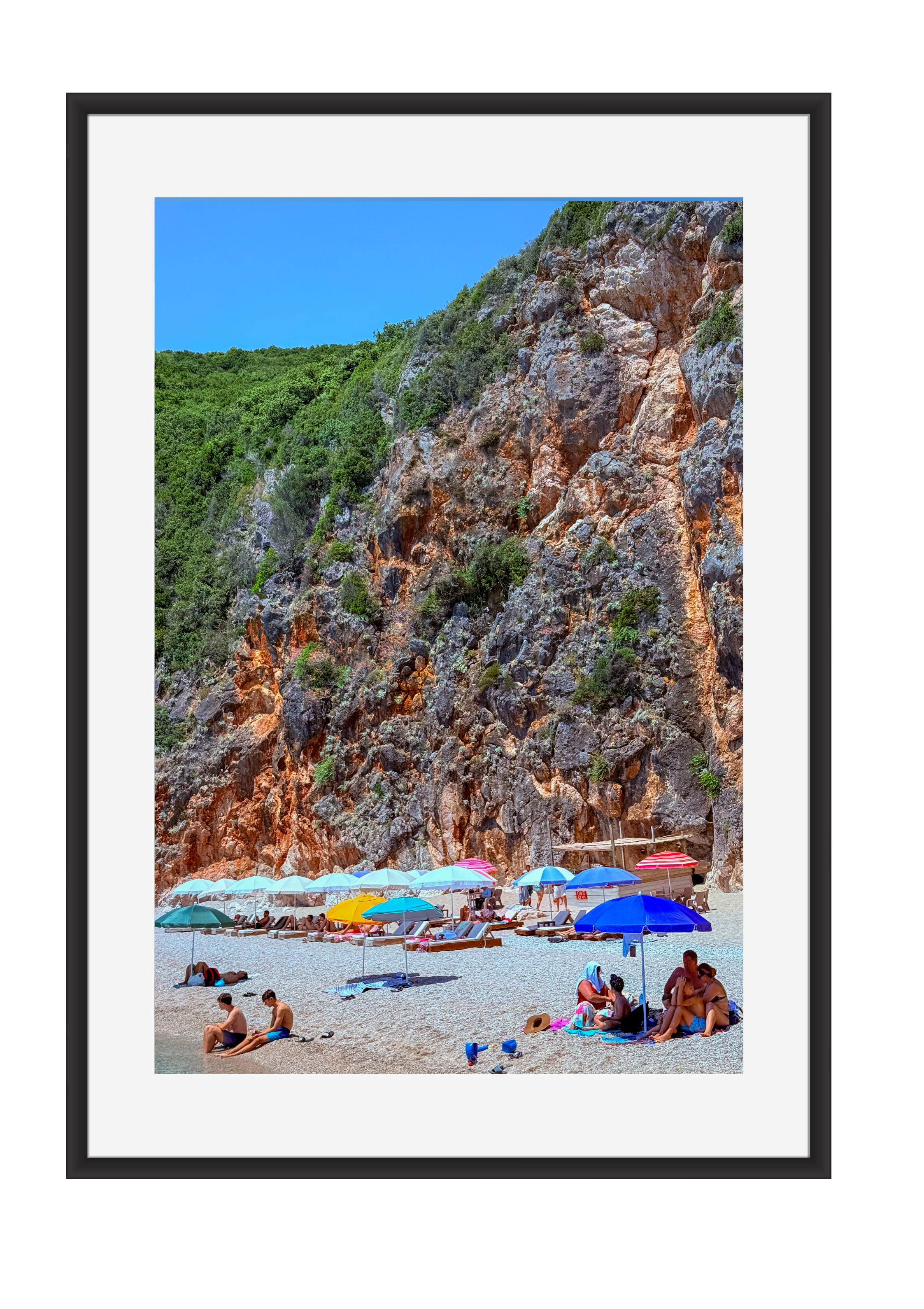 The sheltered bay at Porto Palermo, Albania – photographic wall art print