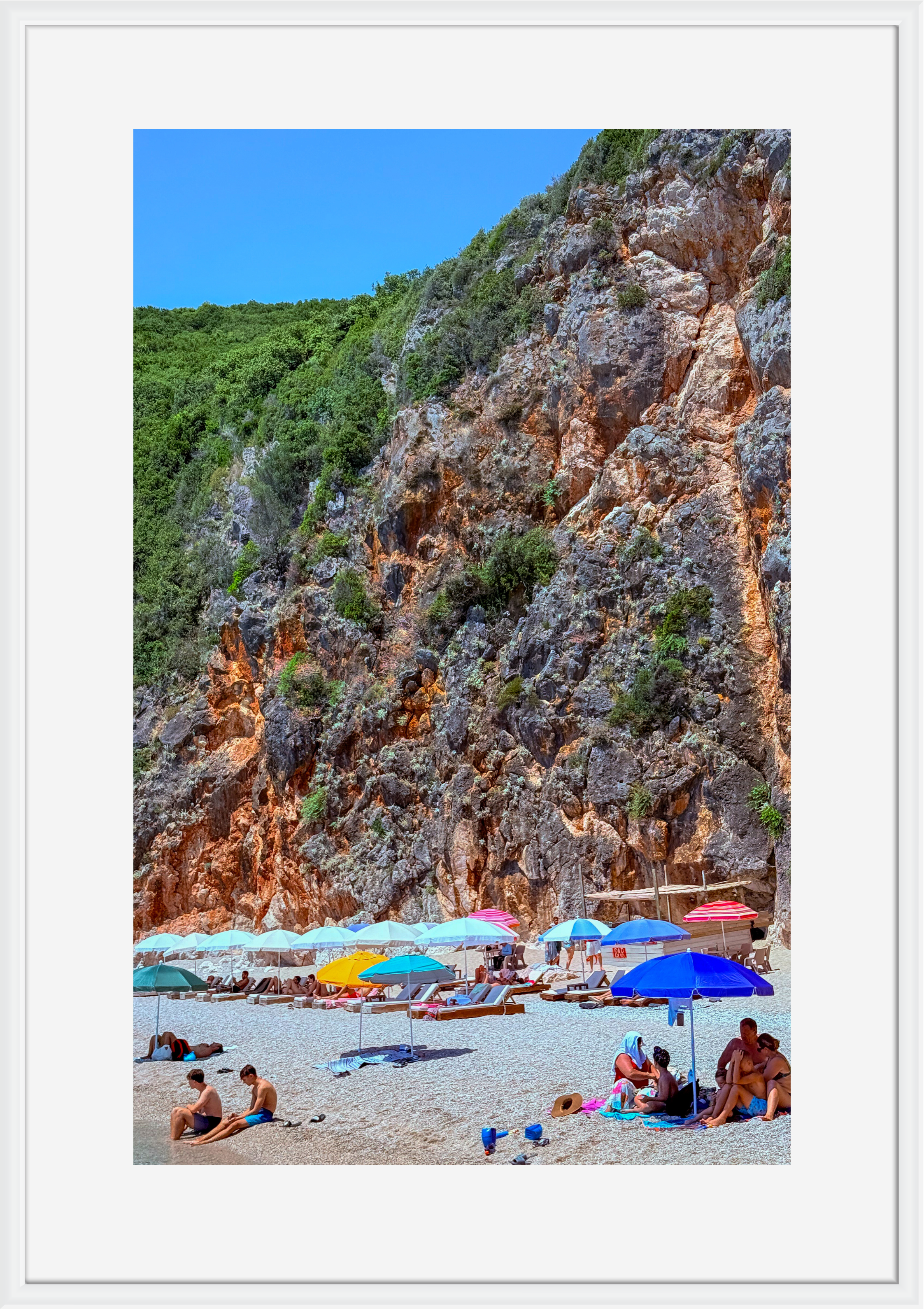 The sheltered bay at Porto Palermo, Albania – photographic wall art print